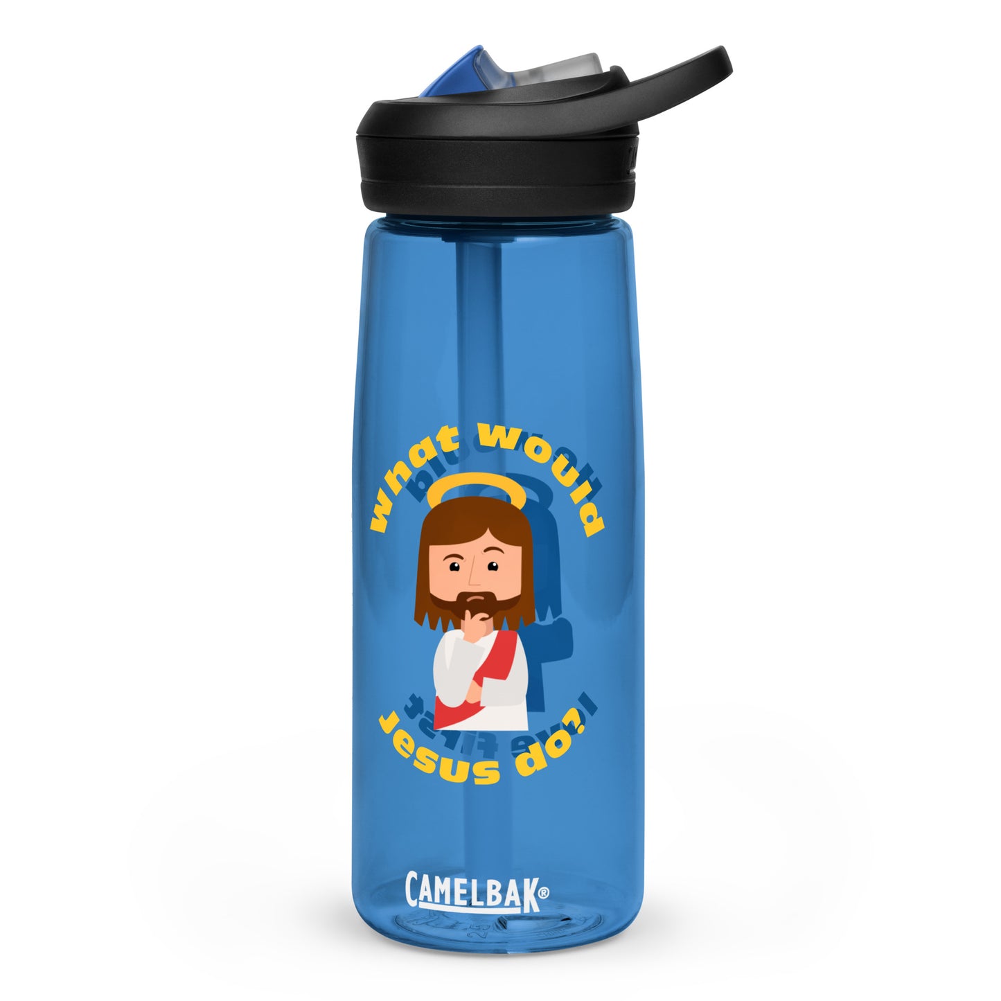 Sports Water Bottle – What would Jesus do? He would love first (25oz; four colors)