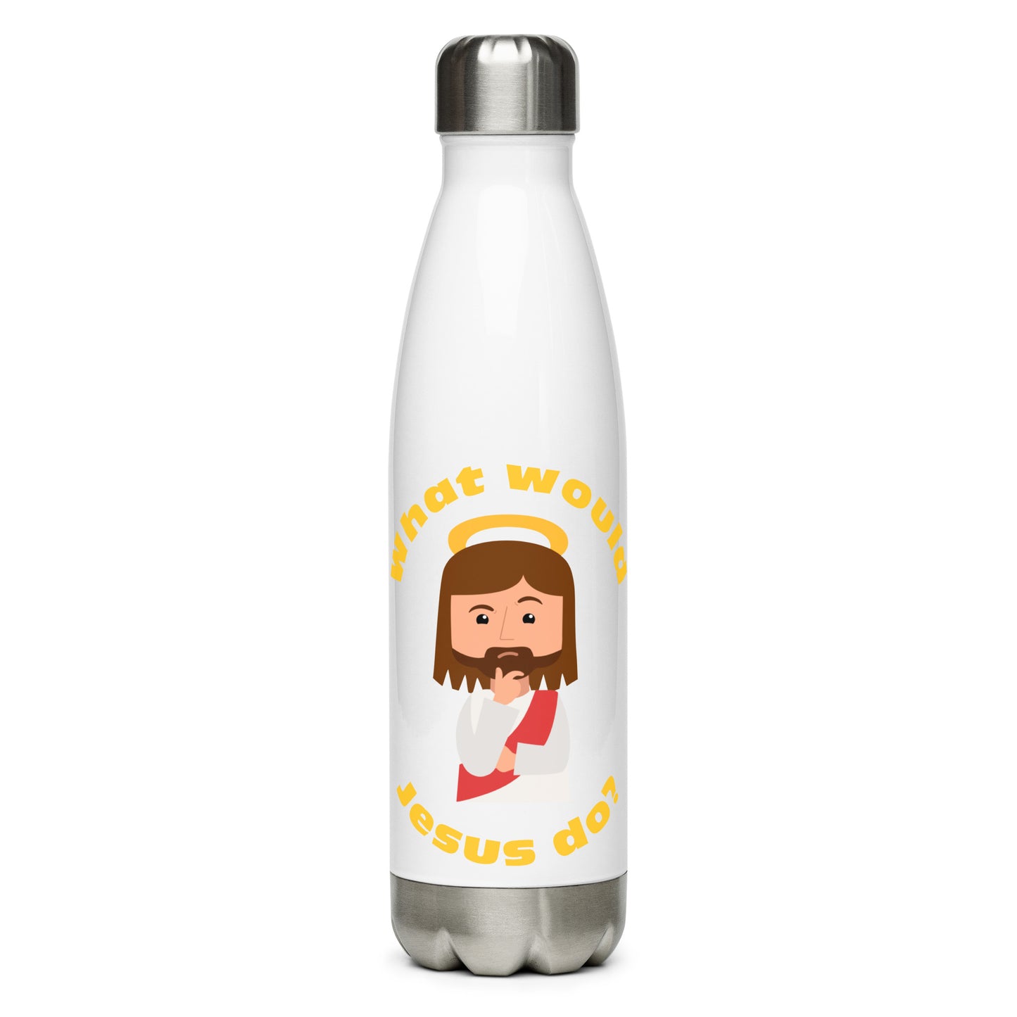 Stainless Steel Water Bottle – What would Jesus do? He would love first (17oz)