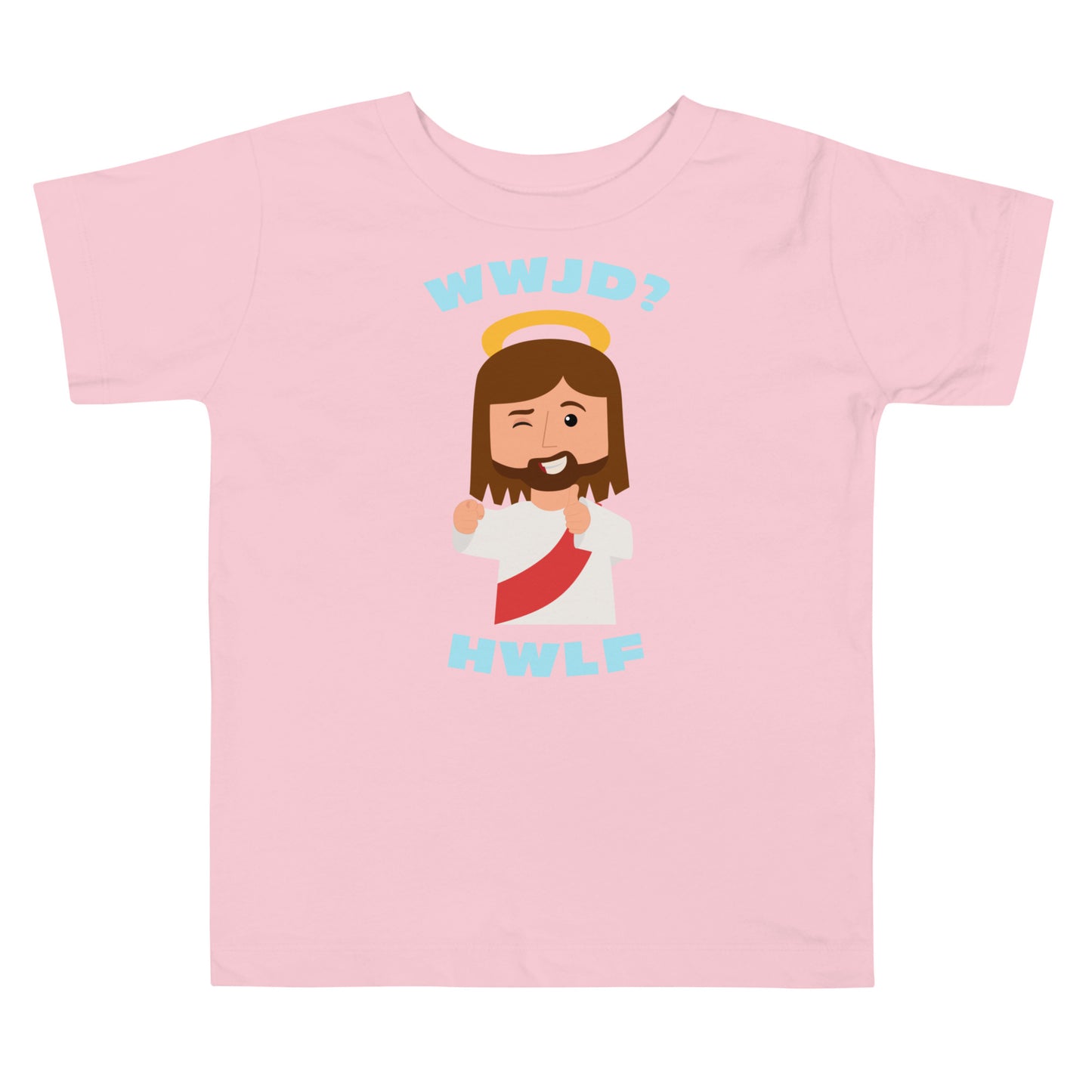 Toddler Short Sleeve T-Shirt – WWJD? HWLF (four colors)