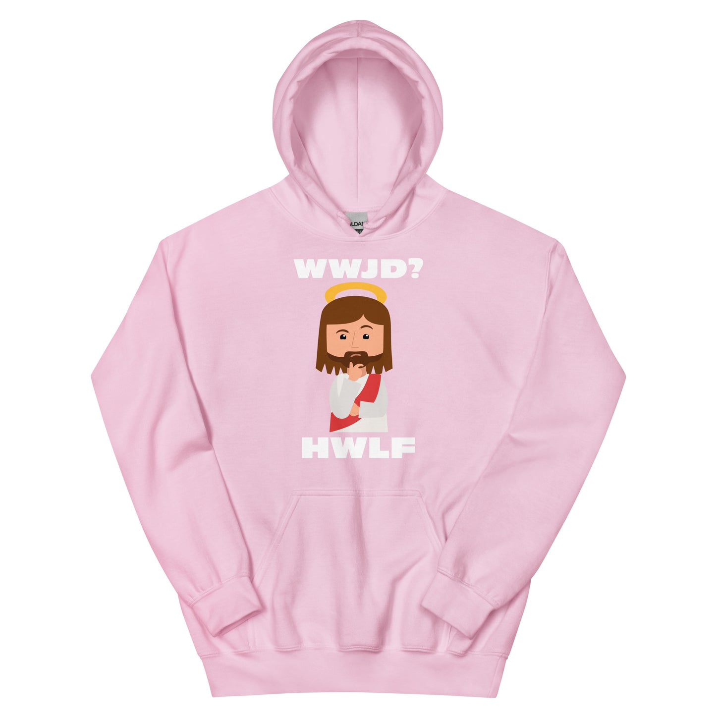 Unisex Hoodie – WWJD? HWLF (14 colors)