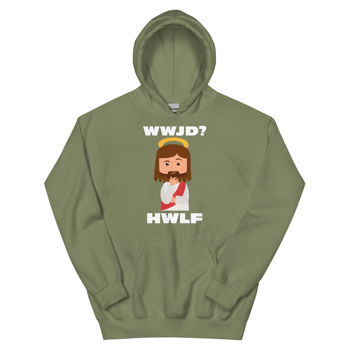 Unisex Hoodie – WWJD? HWLF (14 colors)