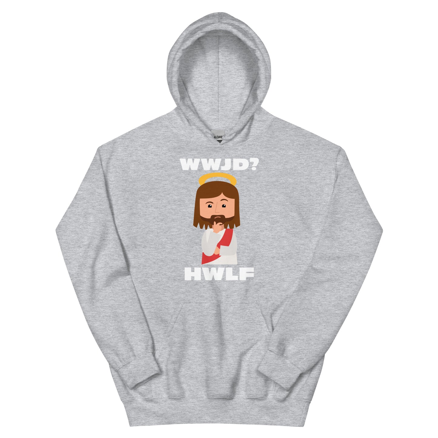 Unisex Hoodie – WWJD? HWLF (14 colors)